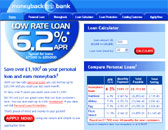 Screen shot of MoneyBackBank.co.uk