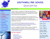Screen capture of SouthwellPreSchool.co.uk